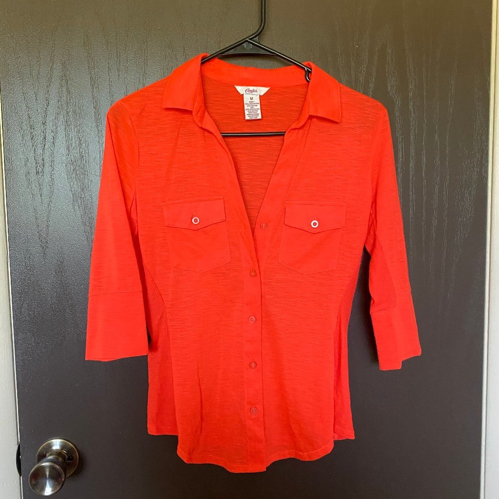 3/4 Button Down Blouse